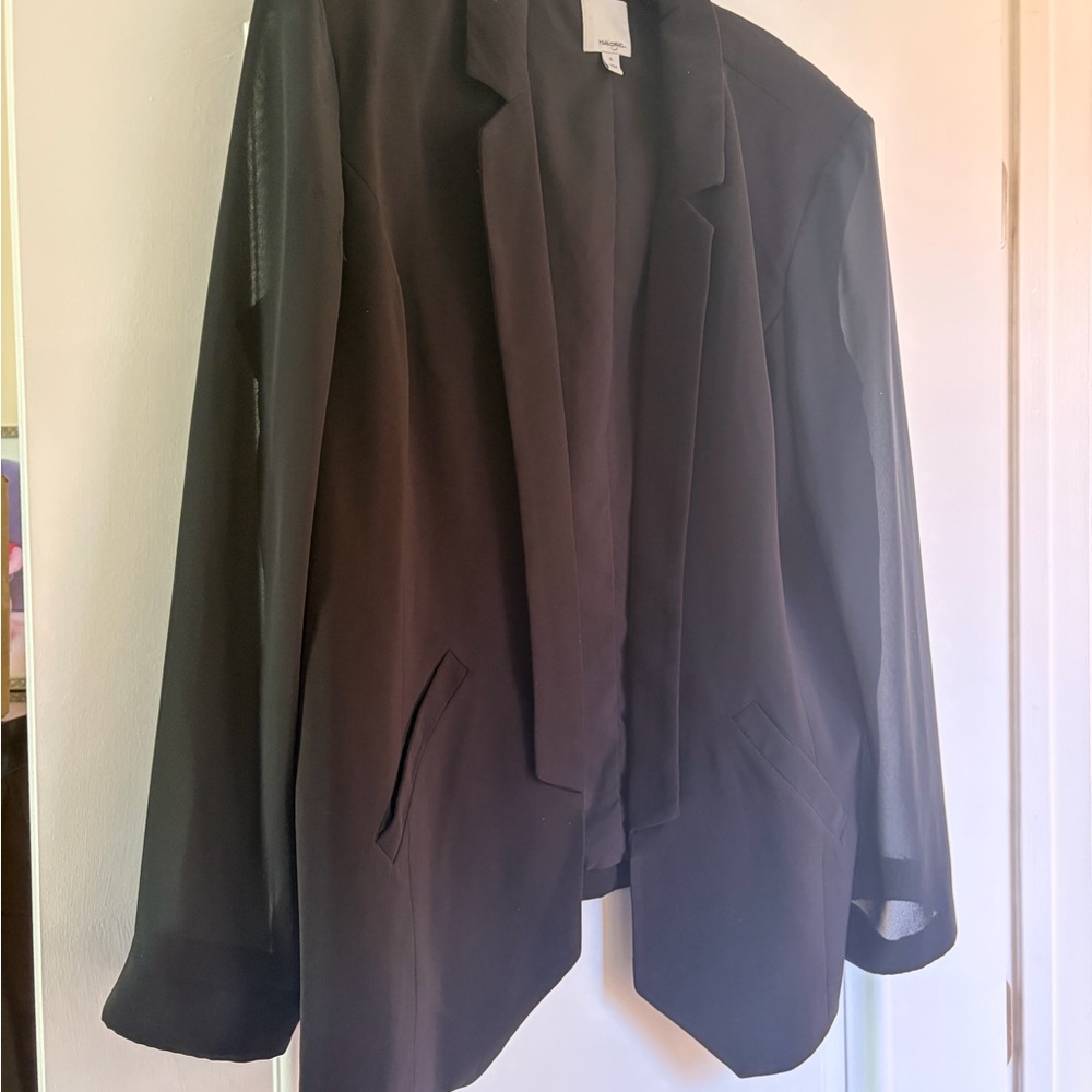 Halogen Black Open-Front Women's Blazer